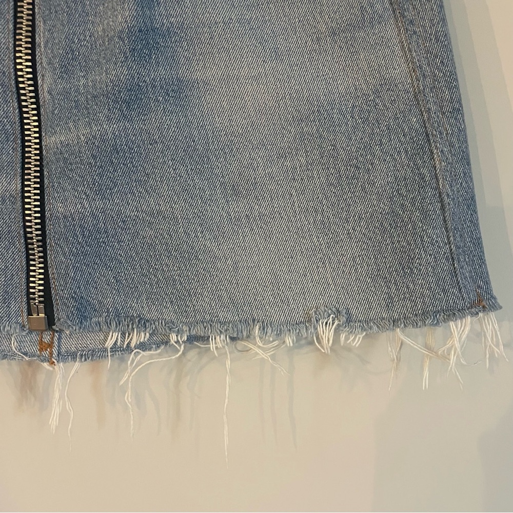 Levi's Re/Done Front Zip High Rise Denim Mini Skirt Casual - Picture 4 of 12